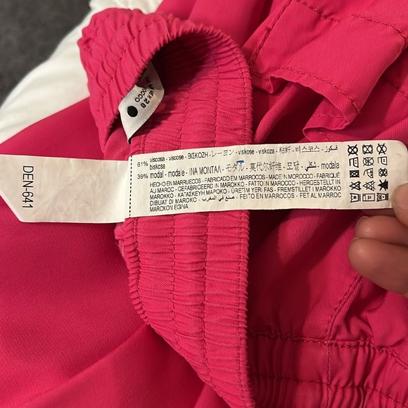 Zara High Waist Size Pocket Straight Leg Loose Pants Sonic Pink 28” inseam NWOT - Picture 12 of 17